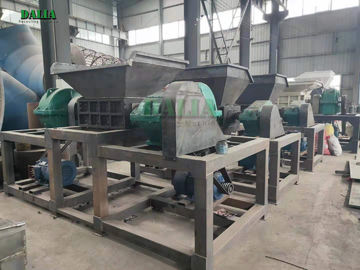 Two Motors Double Shaft Shredder , Industrial Metal Shredder Uniform Discharge